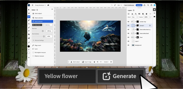 Adobe正式上线Photoshop web应用!内置Firefly AI功能1.jpg